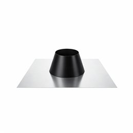 Faldale piano base alluminio collare verniciato NERO OPACO per Canna fumaria 