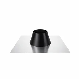 Faldale piano base alluminio collare verniciato NERO OPACO per Canna fumaria 