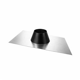 Faldale inclinato base inox collare verniciato NERO OPACO per Canna fumaria