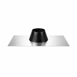 Flat base stainless steel collar painted for chimney