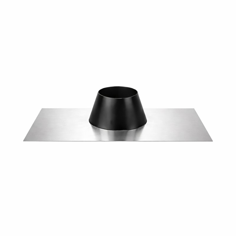 Flat base stainless steel collar painted for chimney