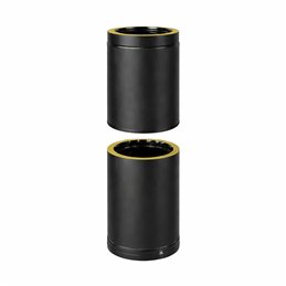Telescopic tube N2ET ISO25 MATT BLACK Double wall flue
