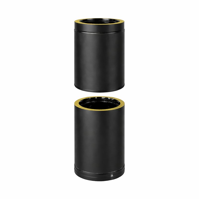 Telescopic tube N2ET ISO25 MATT BLACK Double wall flue