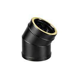 30° bend N2C3 ISO25 MATT BLACK Double wall flue