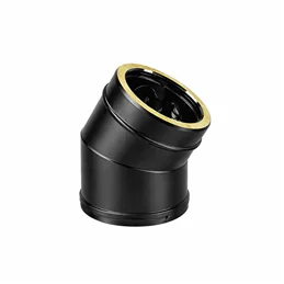 30° bend N2C3 ISO25 MATT BLACK Double wall flue
