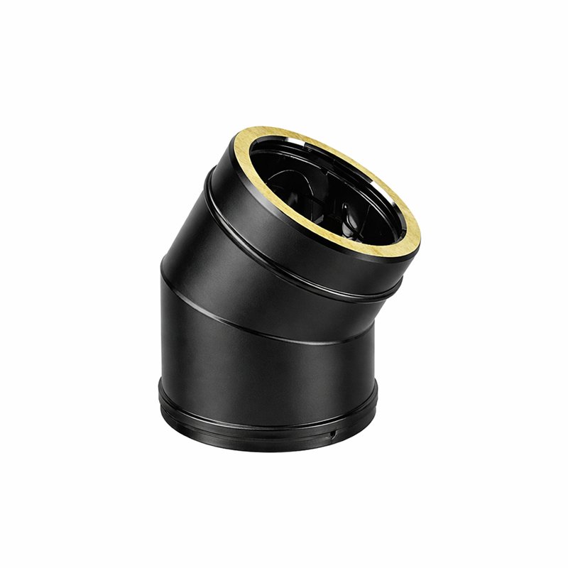 30° bend N2C3 ISO25 MATT BLACK Double wall flue