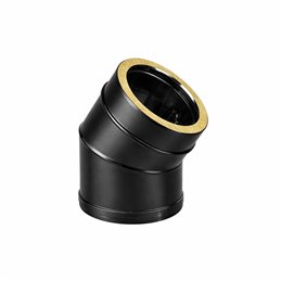 Curva a 45° N2C4 ISO25 NERO OPACO Canna fumaria doppia parete