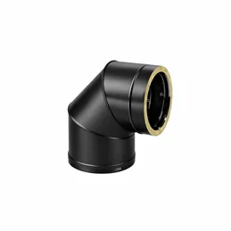 Curva a 90° N2C9 ISO25 NERO OPACO Canna fumaria doppia parete