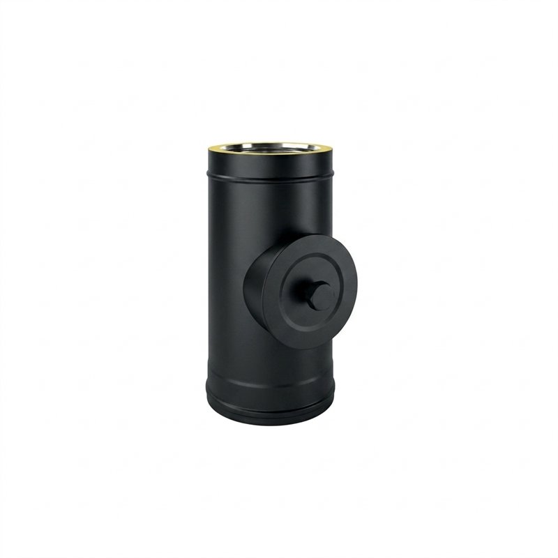 Inspection module N2IT ISO25 MATT BLACK Double wall flue