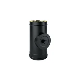 Modulo di ispezione alta temperatura N2ITH ISO25 NERO OPACO Canna fumaria doppia parete