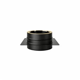 Piastra intermedia N2PI ISO25 NERO OPACO Canna fumaria doppia parete