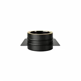 Piastra intermedia N2PI ISO25 NERO OPACO Canna fumaria doppia parete