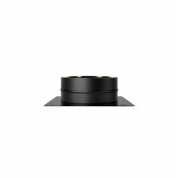 Base plate K2PPC ISO25 MATT BLACK Double wall flue