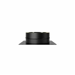 Base plate K2PPC ISO25 MATT BLACK Double wall flue