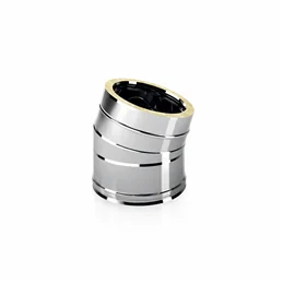 Curva 15° I2C15 ISO25 INOX Canna fumaria doppia parete