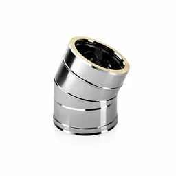 30° bend double wall flue ISO25 De Marinis Inox