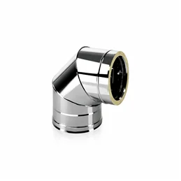 Curva 90° I2C9 ISO25 INOX Canna fumaria doppia parete