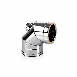 Curva 90° con ISPEZIONE I2C9IT ISO25 INOX Canna fumaria doppia parete