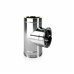 Double wall flue ISO25 Copper - I2T9 De Marinis 90 ° T fitting