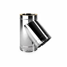 45 ° Tee I2T4 ISO25 INOX flue double wall flue