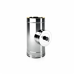 Modulo ispezione tappo tondo I2IT ISO25 Inox Canna fumaria doppia parete