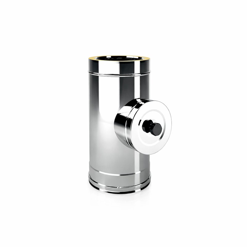 Modulo ispezione tappo tondo I2IT ISO25 Inox Canna fumaria doppia parete