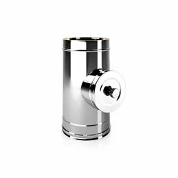 Modulo ispezione tappo tondo alta temperatura I2ITH ISO25 Inox Canna fumaria doppia parete
