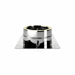 Base plate with side discharge double wall flue ISO25 De Marinis Inox