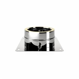 Piastra di base con scarico laterale I2PP ISO25 INOX Canna fumaria doppia parete
