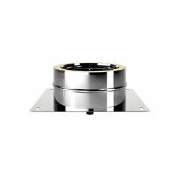 Base plate with central exhaust flue double wall ISO25 De Marinis Inox