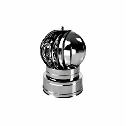 De Marinis Inox double wall flue wind turbine hat ISO25