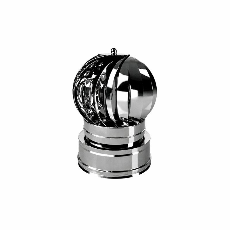 De Marinis Inox double wall flue wind turbine hat ISO25