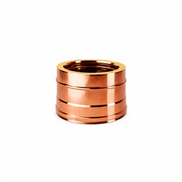 5° bend double wall flue ISO25 De Marinis Copper