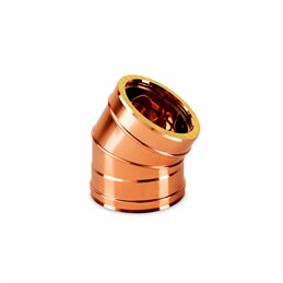 Curva 30° R2C3 ISO25 Rame Canna fumaria doppia parete