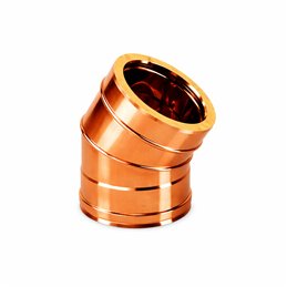 45° bend double wall flue ISO25 De Marinis Copper