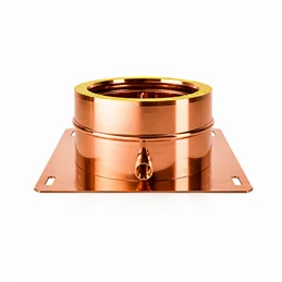 Base plate with central exhaust double wall flue ISO25 De Marinis Copper
