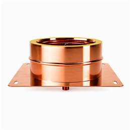 Base plate with central exhaust double wall flue ISO25 De Marinis Copper