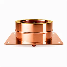 Base plate with central exhaust double wall flue ISO25 De Marinis Copper