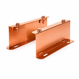 Pair of flue base plate support fins Copper De Marinis