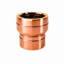 Single-double flue double wall junction ISO25 De Marinis Copper