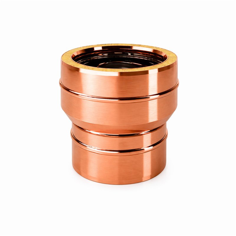 Single-double flue double wall junction ISO25 De Marinis Copper