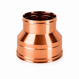 Giunzione doppia-mono R2RCU ISO25 Rame Canna fumaria doppia parete