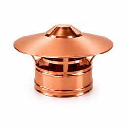 Chinese double wall flue hat ISO25 De Marinis Copper