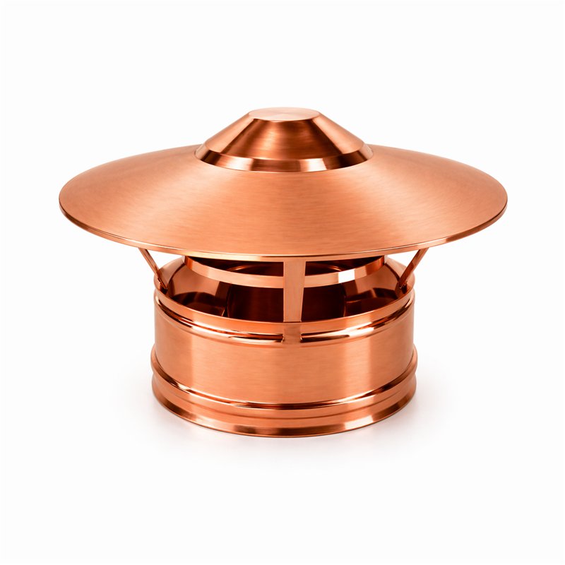 Chinese double wall flue hat ISO25 De Marinis Copper