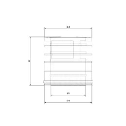 Ring terminal cap R2TLN ISO25 Copper Double wall flue
