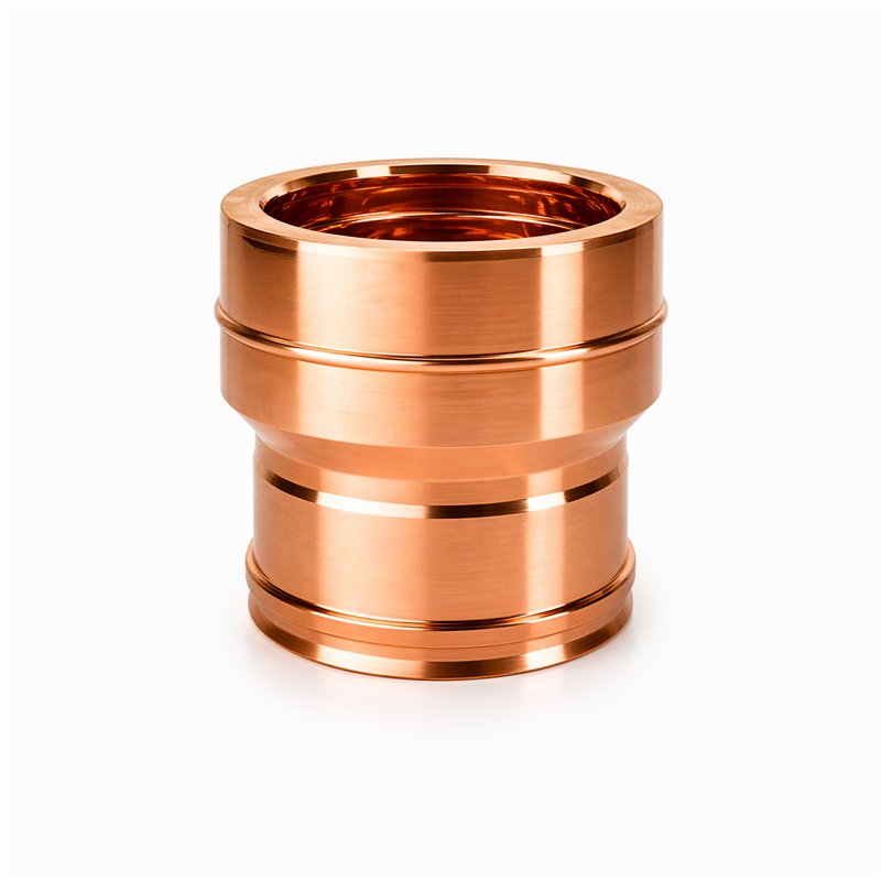 Raccordo maggiorazione R2RCDA ISO25 Rame Canna fumaria doppia parete