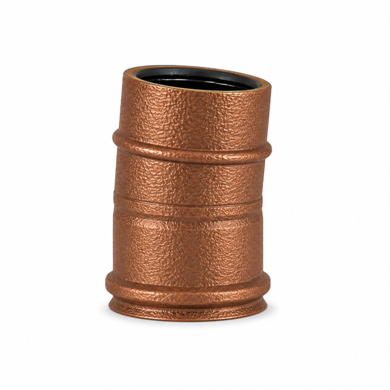 5° bend RM1C05 ISO10 HAMMERED COPPER Double wall flue