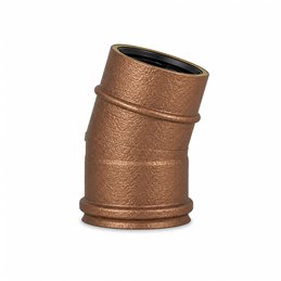15° bend RM1C15 ISO10 HAMMERED COPPER Double wall flue