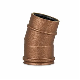 Curva a 15° RM1C15 ISO10 verniciato RAME MARTELLATO Canna fumaria doppia parete