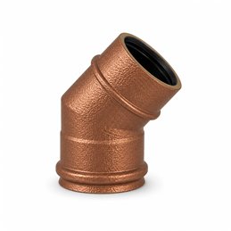 Curva a 45° RM1C4 ISO10 verniciato RAME MARTELLATO Canna fumaria doppia parete